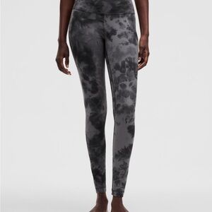 Lululemon Athletica Black Tie-Dye Leggings